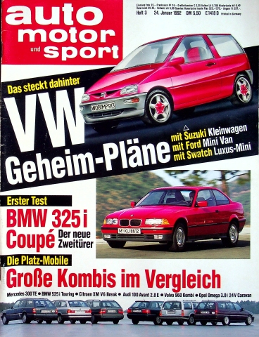 Deckblatt Auto Motor und Sport (03/1992)